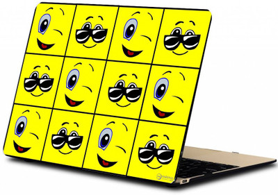 

makimus designs Funny Happy Smiley Vinyl Laptop Decal 15.6
