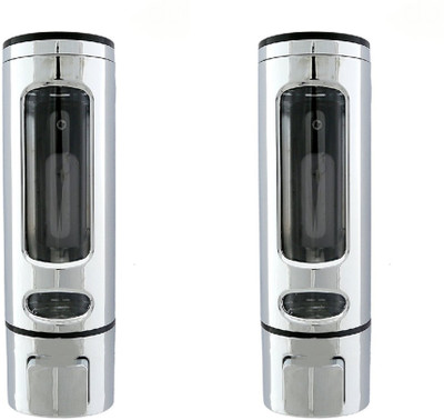 

Dropware Chrome Finish soap Dispenser/Shampoo/Lotion/Liquid Soap/Sanitizer for Home,Bathroom,Kitchen,Offices,Hotels Wall Mounted Dispenser in ABS Plastic 400ml Set of 2 [Sliver] 400 ml Soap, Lotion, Foam, Conditioner, Shampoo, Gel Dispenser(Silver)
