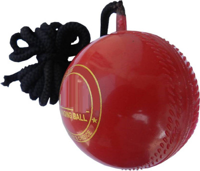

QUINERGYS ™ High End Practice PVC Stroking-Hanging Cricket Ball Pro Cricket Training Ball(Pack of 1, Red), Raspberry