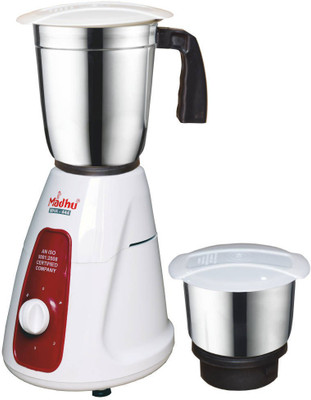Madhu MHA-444 500 W Mixer Grinder(White, 2 Jars)