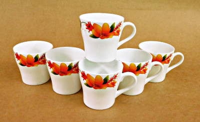 

Reddish Bone China(White, Pack of 6)