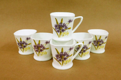 

Reddish Bone China(Blue, Pack of 6)