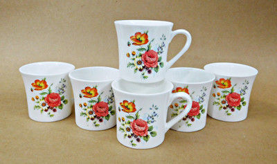 

rEDDISH Tea Cup 108 - 6 Cup Bone China(White, Pack of 6)