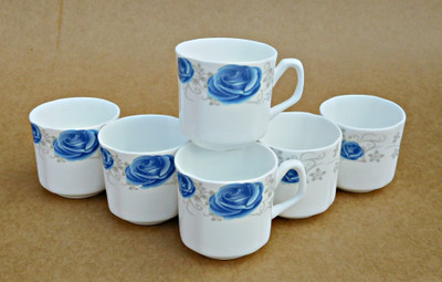 Reddish Bone China(White, Pack of 6)