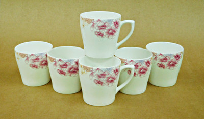 

Reddish Bone China(White, Pack of 6)