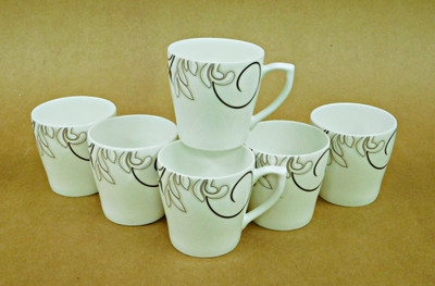 

Reddish Bone China(White, Pack of 6)