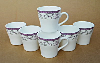 

Reddish Bone China(White, Pack of 6)