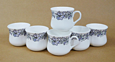 Reddish Bone China(White, Pack of 6)