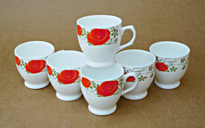 

Reddish Bone China(White, Pack of 6)