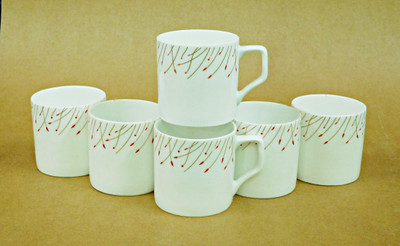 

Reddish Bone China(White, Pack of 6)
