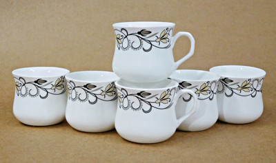 

Reddish Bone China(White, Pack of 6)