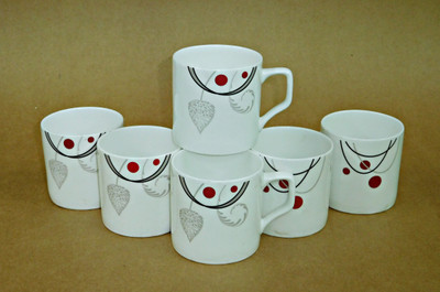 

Reddish Bone China(White, Pack of 6)