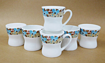 

Reddish Bone China(White, Pack of 6)