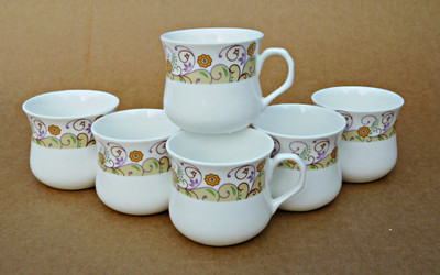 

Reddish Bone China(White, Pack of 6)