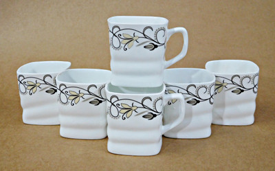 

Reddish Bone China(White, Pack of 6)