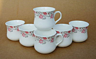 

Reddish Bone China(White, Pack of 6)