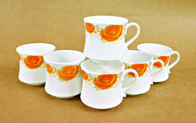 

Reddish Bone China(White, Pack of 6)