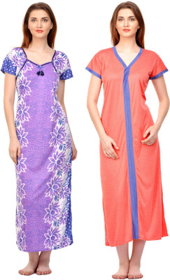 PHALIN Women Nighty(Multicolor)