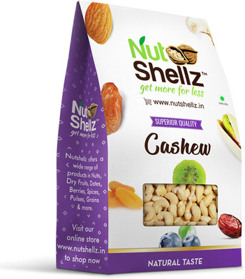 

Nutshellz W240 grade - Whole - Big sized Cashews(100 g, Pouch)