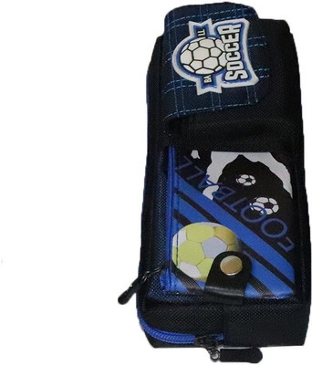 

Parteet Pouch Cartoon Art Polyester Pencil Box(Set of 1, Blue)