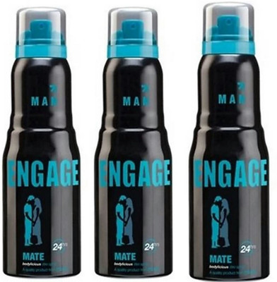 

Engage Combo of 3 Mate Deodorant Spray(450 ml, Pack of 3) Eau de Parfum - 450 ml(For Men)