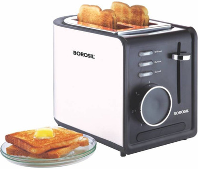 

Borosil BTO850WSS21 850 W Pop Up Toaster(Silver and black)