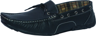 

Xylus Men's Black Synthetic Leather Stylish Loafers Boat Shoes For Men(Navy