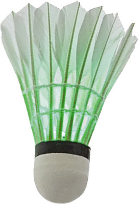 

QUINERGYS ™ 1PCs Colorful LED Badminton Shuttlecock Dark Night Glow Feather Shuttle - White(Medium slow, 76, Pack of 1)