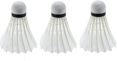 

QUINERGYS ® Dark Night LED Badminton Shuttlecock Birdies Lighting（pack of 3) Feather Shuttle - White(Slow, 75, Pack of 3)