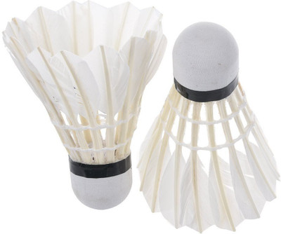 

QUINERGYS ® LED Lighting Sport Feather Birdies Badminton Dark Night shuttlecock Feather Shuttle - White(Medium, 77, Pack of 2)