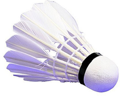 

QUINERGYS Lighting Birdies Shuttlecock Feather Shuttle - White(Slow (75), use in very hot countries above sea level, 75, Pack of 1)
