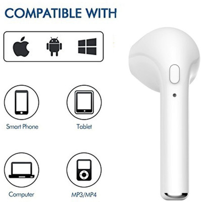 

SHOP_2_HOME HBQ-i7R Wireless Music Bluetooth V4. 1 Earphone + EDR Smart Headphones(Wireless), White