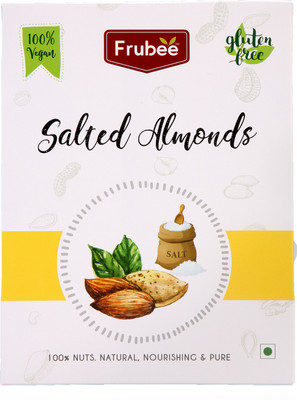 

Frubee 1 Kg Salted California Almonds Extra Premium Perfect Size (250 G x 4 Packs) Almonds Almonds(1000 g, Vacuum Pack)