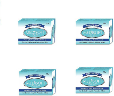 

Medisoft Antibacterial Glycerin Soap with Vitamin-E(300 g, Pack of 4)