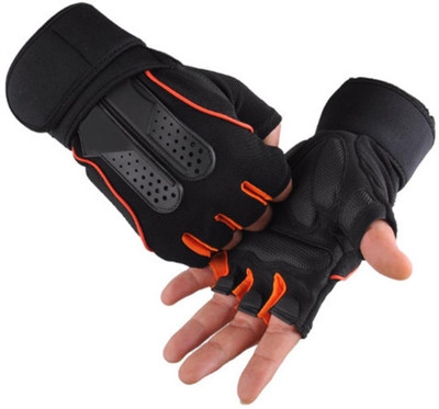 DreamPalace India GYM GLOVES, Gloves For Gym, Gloves For Men, Gym Glove, Workout Gloves, Fitness Gloves, Sport Gloves, Weight Lifting Gloves Gym & Fitness Gloves (, Orange