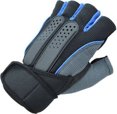 

DreamPalace India Gym Gloves Weight Lifting Gym & Fitness Gloves (Free Size, Blue)