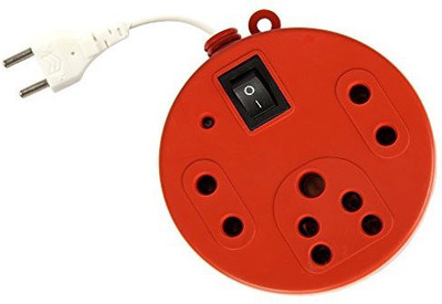 

Mnenterprises Round 3+1 Switch 3 Socket Surge Protector(Multicolor)