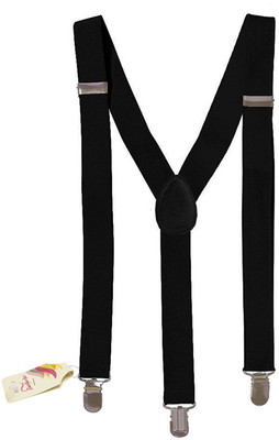 FASHLOOK Y- Back Suspenders for Men(Black)