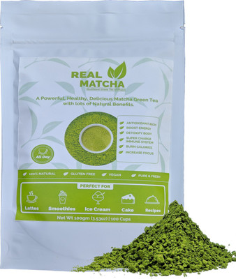 

Real Matcha Green Tea Powder for Weight Loss - Best for Making Matcha Tea, Lattes, Smoothies, Baking, Iced Tea & Ice Cream - (Powerful Body Detoxifier, Antioxidant, Fat Burner, Increase Energy & Focus), Origin Japan (100 Cups) Unflavoured Matcha Tea(100 g