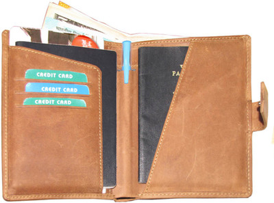 

ABYS 100% Genuine Leather 3 Card Holder(Set of 1, Tan)