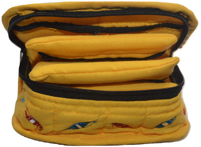

NavRup Handworks Cosmetic Pouch(Pink), Yellow