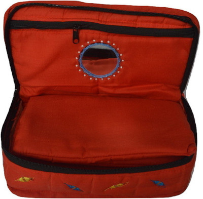 

NavRup Handworks Cosmetic Pouch(Red)