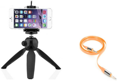 

Rewy YT-228 7 inch Mini Mobile Tripod With 360 degree Rotating Ball Head With Mobile Clip Suitable with all Android or iOSDevices Tripod(Black, Supports Up to 2000 g)