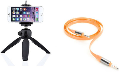 

Rewy YT-228 Mini Tripod Mobile Phone Holder Clip Selfie Stick for iPhone/Samsung Cellphone/GoPro/Xiaomi Yi/SJCAM Action Camcorder Sport Camera/Digital Camera Tripod(Black, Supports Up to 2000 g)