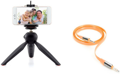 Rewy Mini Tripod,YunTeng Quality Mini Tripod Mount + Smartphone Clamp Clip Desktop Self-Tripod for Digital Camera & iPhone 6/6 Plus/5S/5C/5 & Samsung Galaxy S6 S5 Note 2 3 4 and other Android Smartphones Tripod(Black, Supports Up to 2000 g) available at flipkart for Rs.499