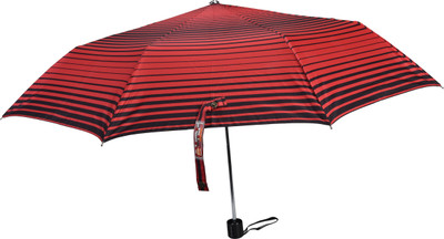 

MDS 3 Fold Red & Black printed umbrella with Sun Protection Umbrella(Red)