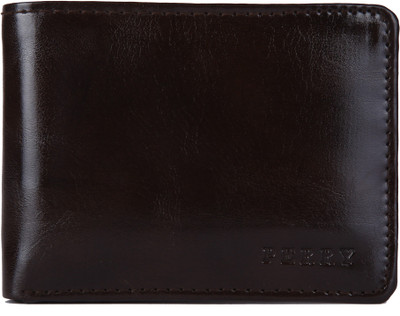 

perry Men Brown Artificial Leather Wallet(3 Card Slots), Dbrn