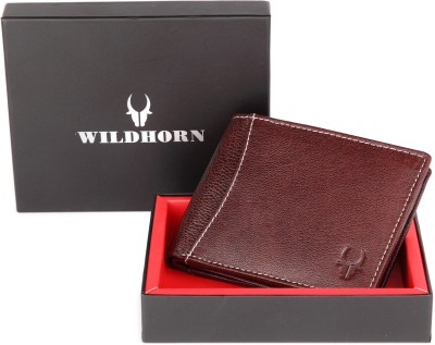 WILDHORN Men Casual Brown Genuine Leather Wallet(5 Card Slots)