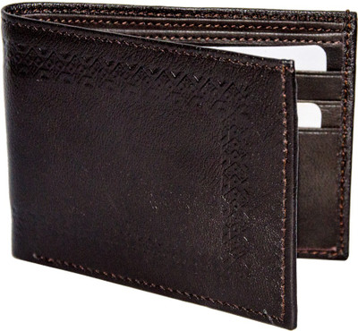 

Nainss Men Brown Genuine Leather Wallet(5 Card Slots)