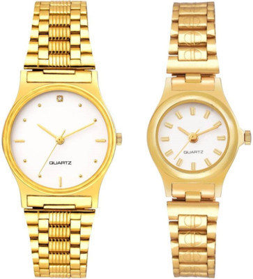 

SD SHOP Golden SS-D02, New Model Best Combo White Dial Watch - For Men & Women